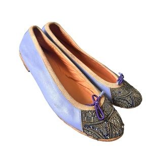 Meher Kakalia Beaded Leather Handmade Flats